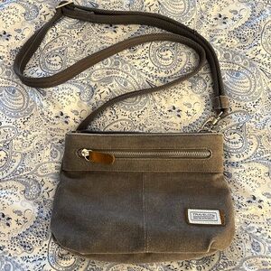 Travelon Charcoal Crossbody Bag with Zipper Pockets